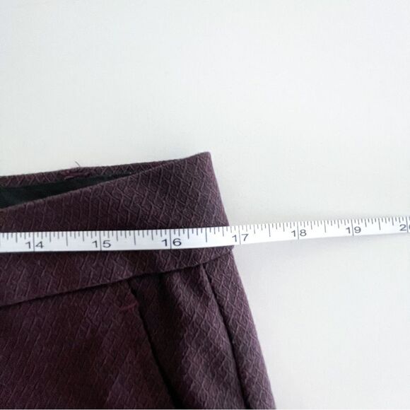 Banana Republic Reegan Pants Burgundy Trousers Mid-Rise Slim Fit Women's 10 - Picture 8 of 12